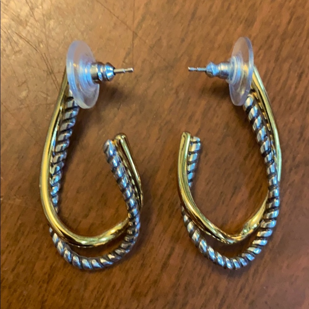 Brighton Two-tone Post Drop Earrings